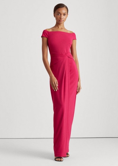 Ralph Lauren Crepe Off-the-Shoulder Kjole Dame Danmark (HDVBS2913)